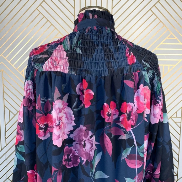 Yumi Kim Astoria Mock Neck Dress in Rialto Floral Button Up Chic Size XS - Picture 7 of 8